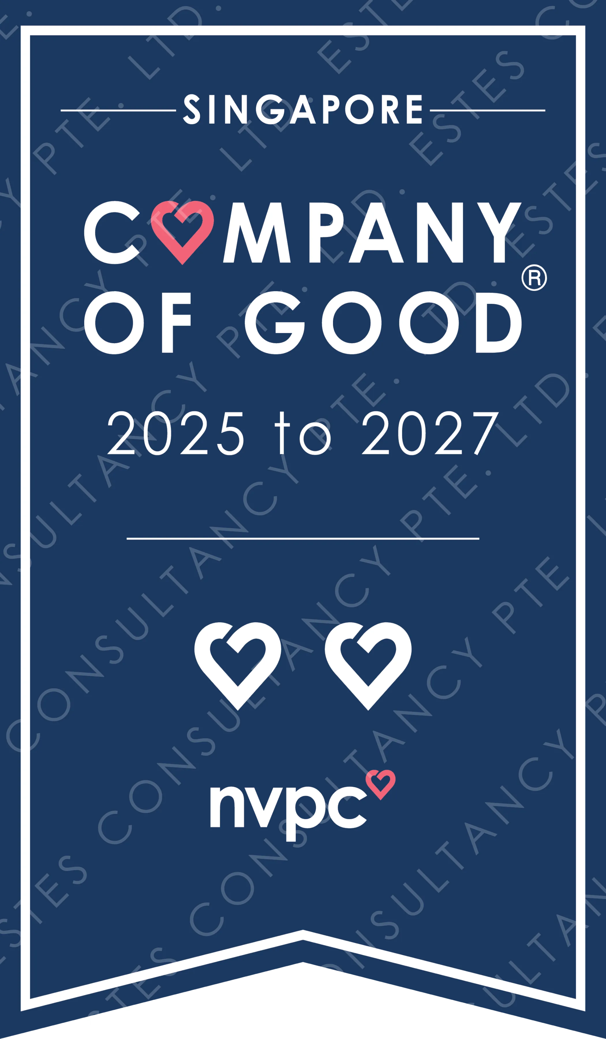 Estes Consultancy has been conferred as a Company of Good by the National Volunteer and Philanthropy Centre (NVPC)