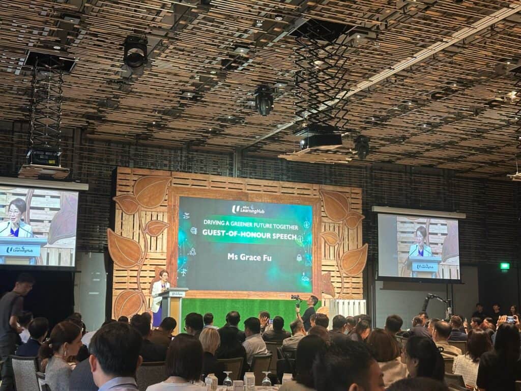 Guest of Honor Ms. Grace Fu, Minister for Sustainability and the Environment, graced the event, highlighting Singapore’s commitment to a greener future.